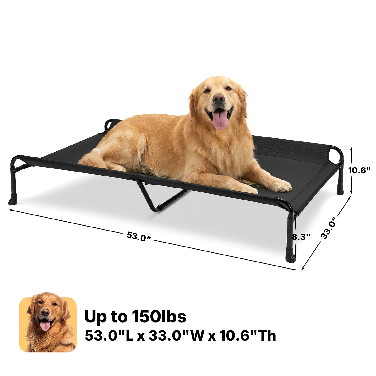 Cama para perro Veehoo para interior y exterior, fácil de limpiar.