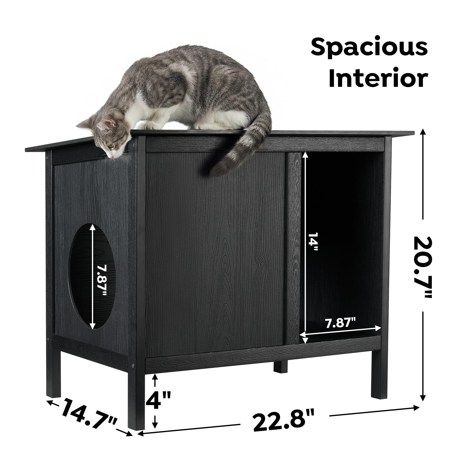 Veehoo casa-gato montaje-facil: instalación rápida con herrajes incluidos.