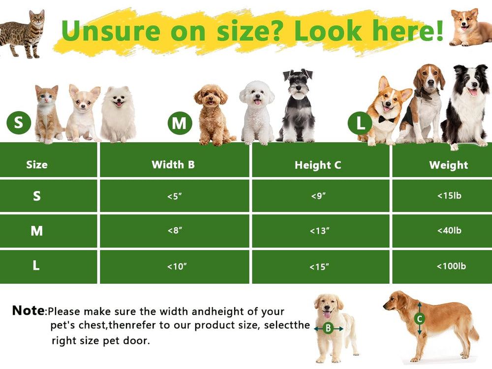Vegeggs puerta para perros: paquete completo con plantilla e instrucciones incluidas.