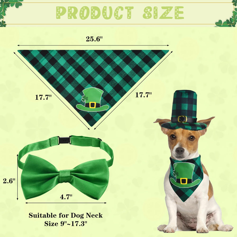 Vehomy bandana verde con cuadros, suave y cómoda para fiestas con mascotas.