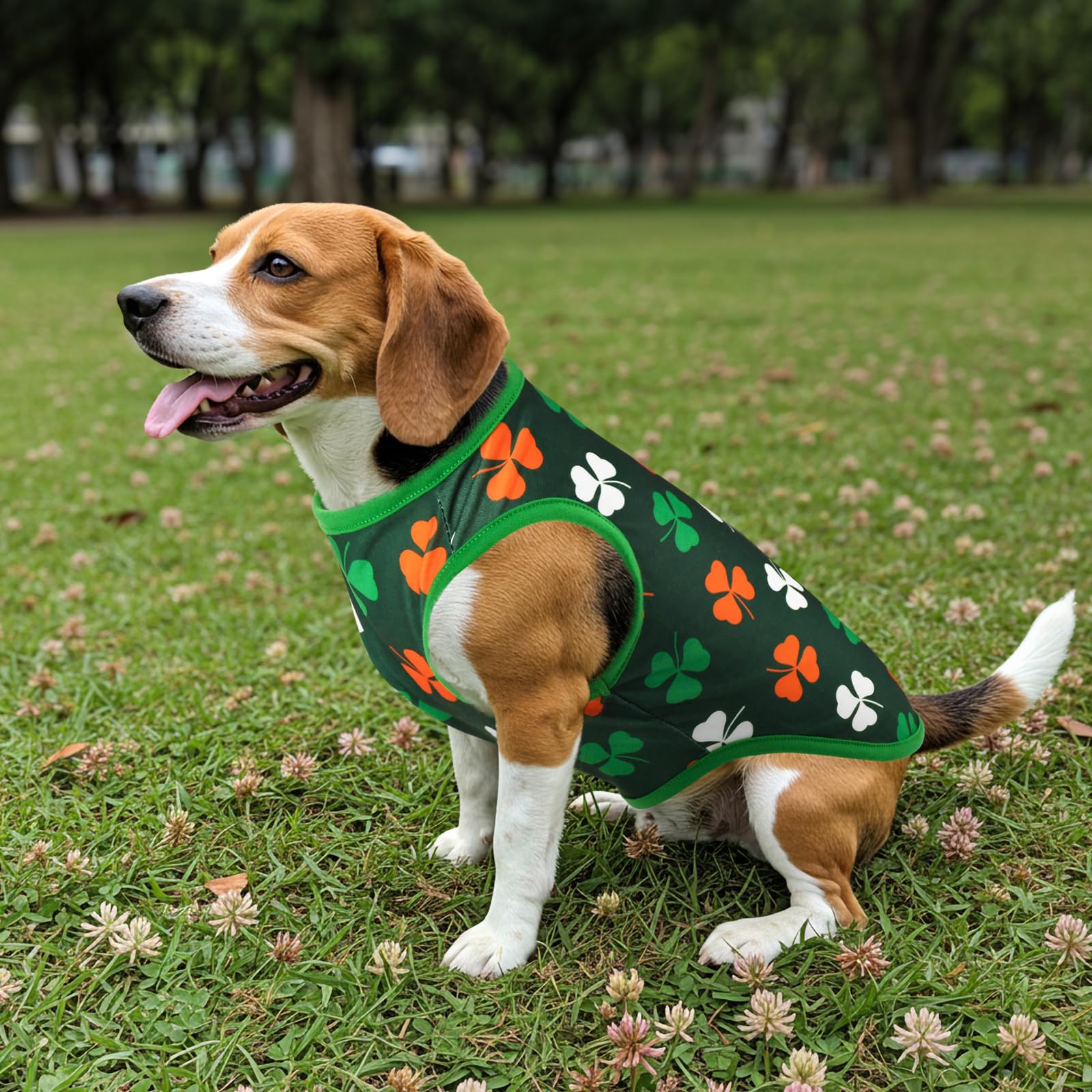 Vehomy camiseta con diseño bandera irlandesa en verde.