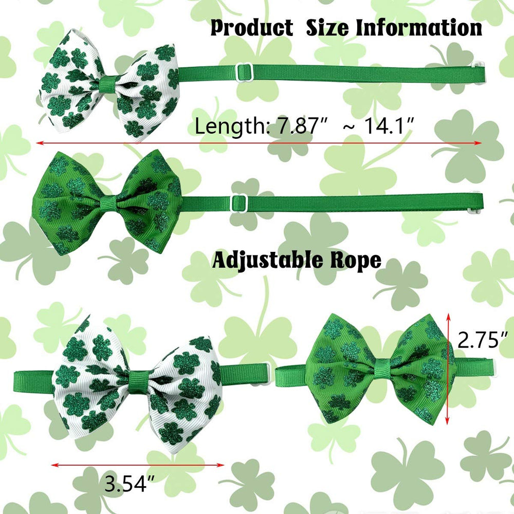 Vehomy collar con trébol verde, ajustable para perros o gatos.