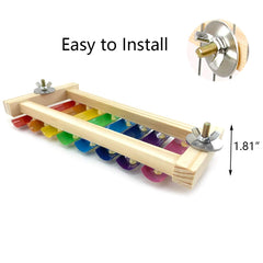 Vehomy xilófono para gallinas juego en suelo: estimulante y colorido para picoteo.
