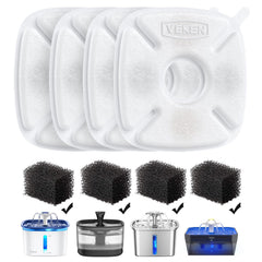 Filtros Veken para fuente de mascotas 50oz mejoran el sabor del agua