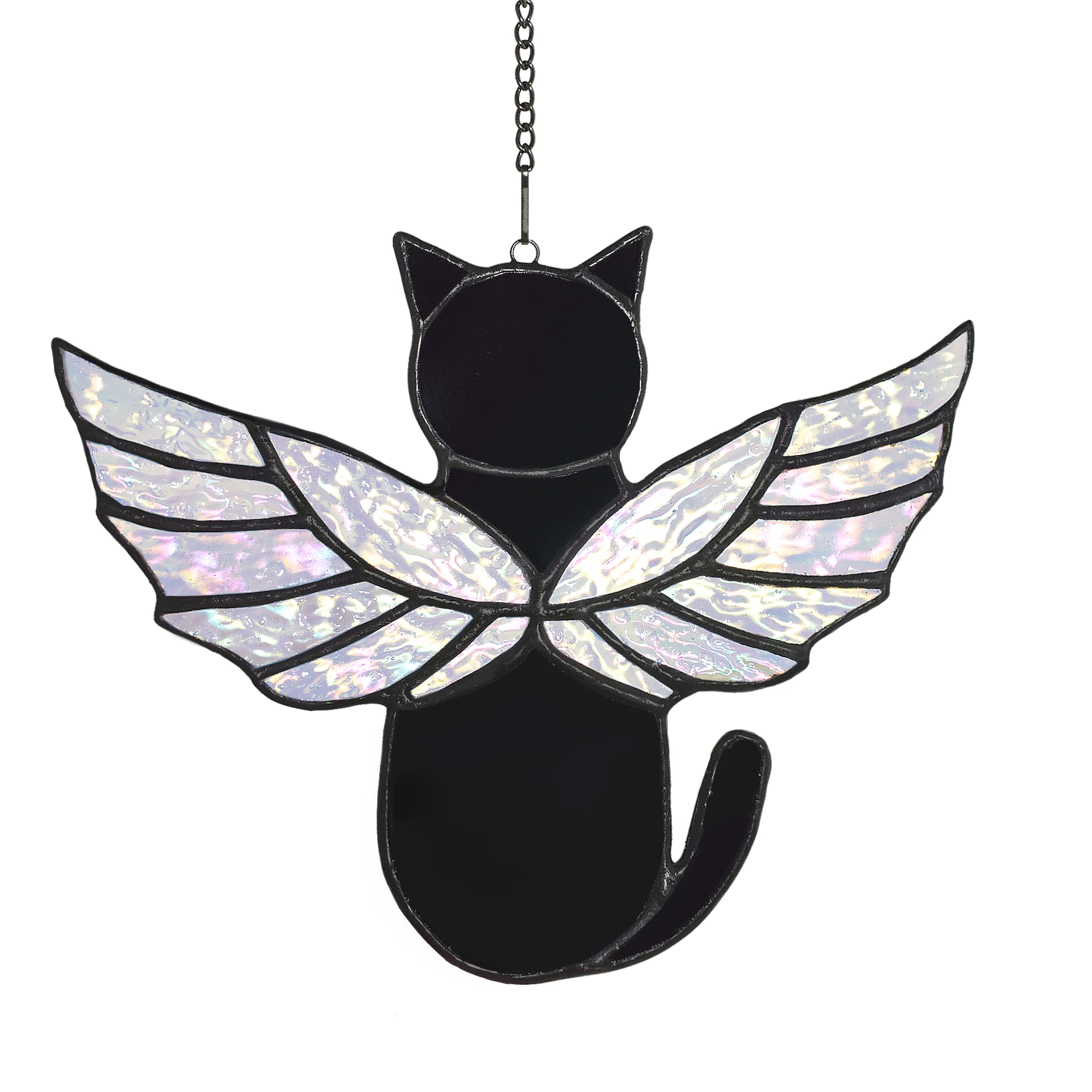 Velasyart colgante con alas arcoíris para gato, ideal para iluminar la ventana.
