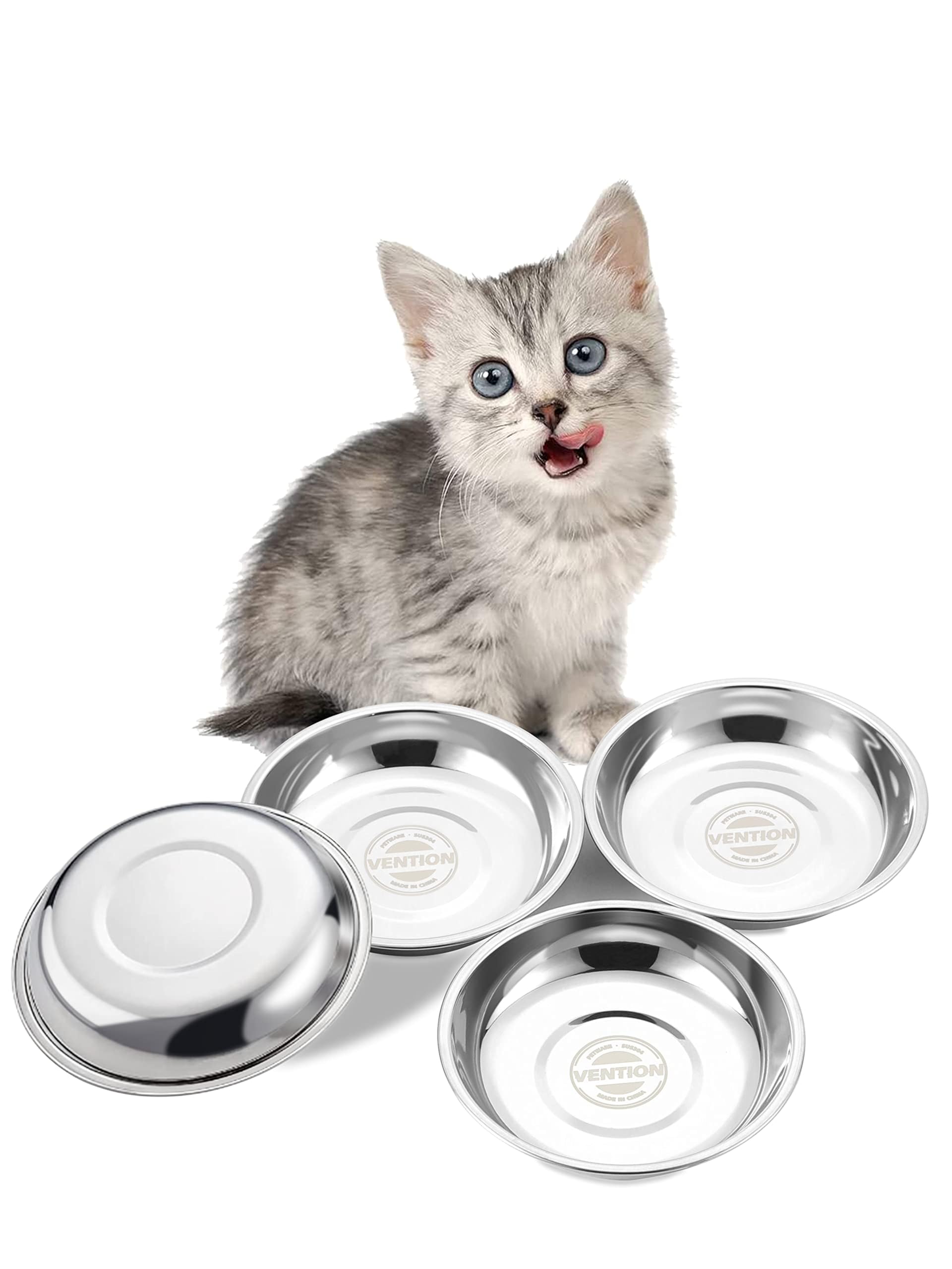 VENTION cuencos para gatos bajos, cómodo para bigotes al comer
