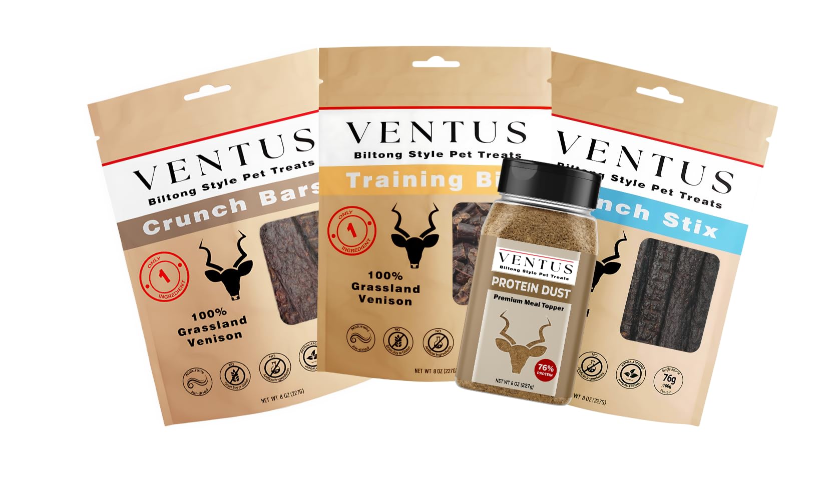 Ventus aderezo perro ciervo nutrición natural: enriquecido con vitaminas y minerales.