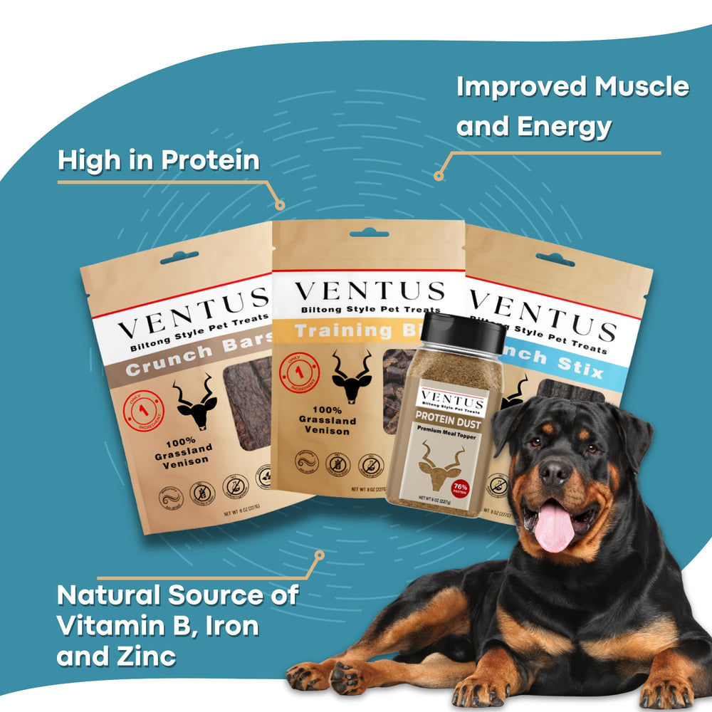 Ventus aderezo perro ciervo proteína alta: ayuda a mantener músculo y energía.