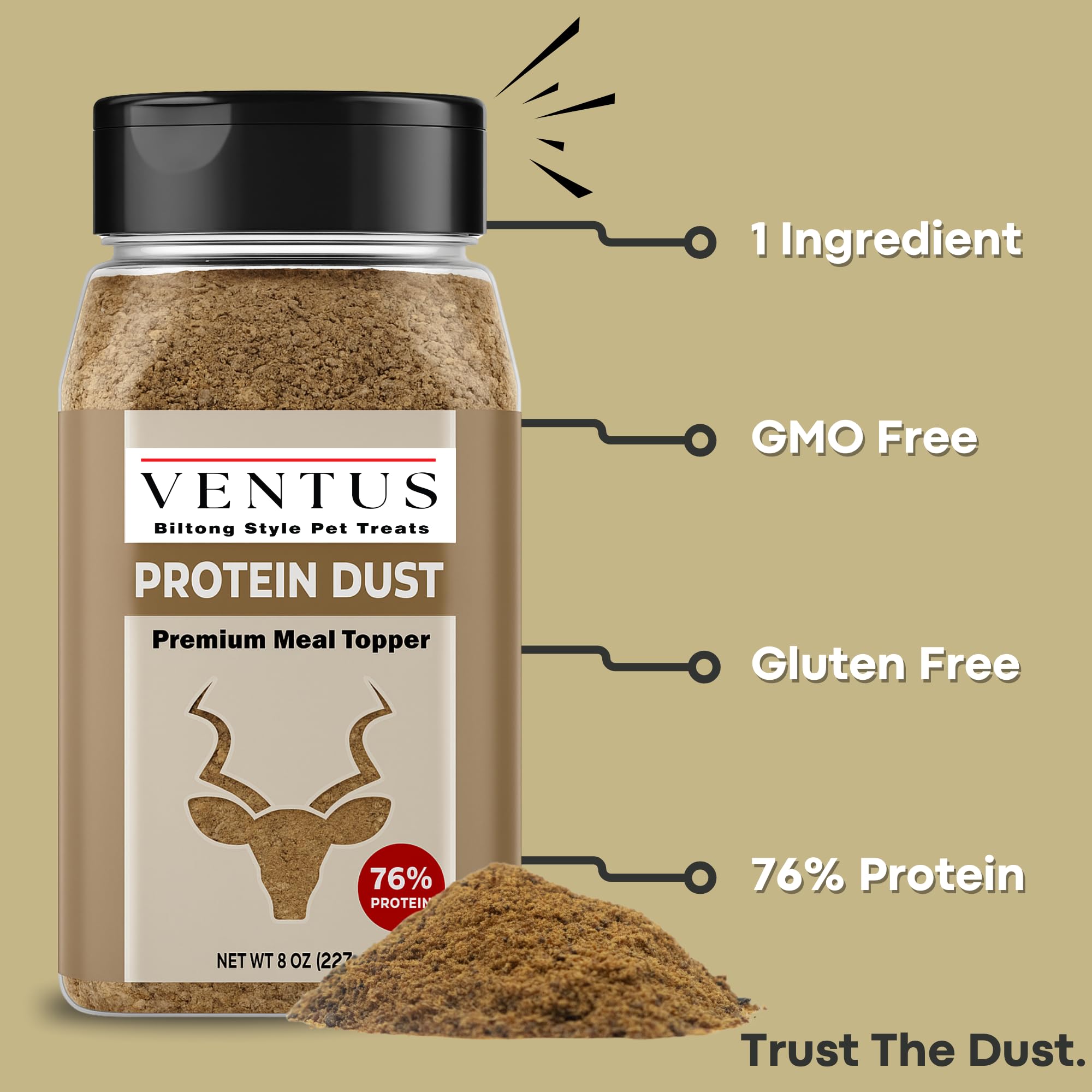 Ventus aderezo perro ciervo secado al aire: conserva nutrientes y aroma intenso.