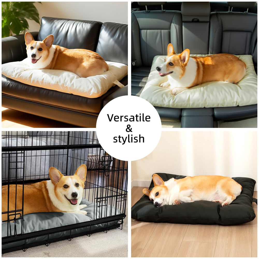 VERABE colchón para perros masticadores, 5 puntadas que evitan hundimientos.