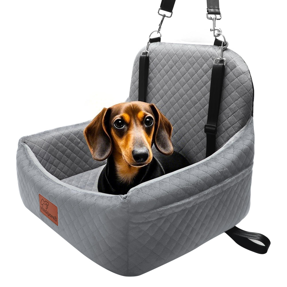 VERGODPRO Asiento para perro en coche con espuma de memoria para mayor comodidad.