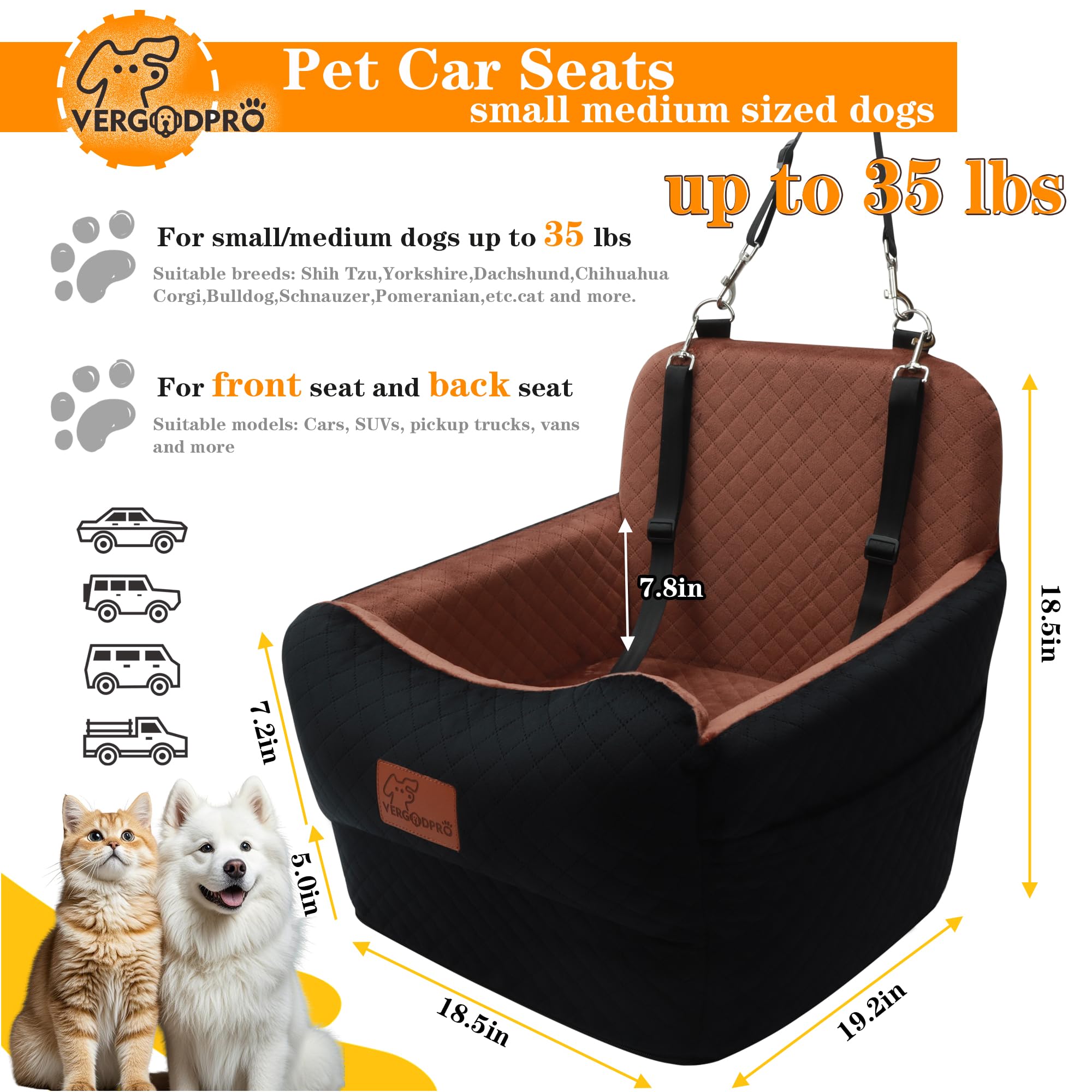 VERGODPRO sistema de seguridad para perro en coche brindando sujeción estable