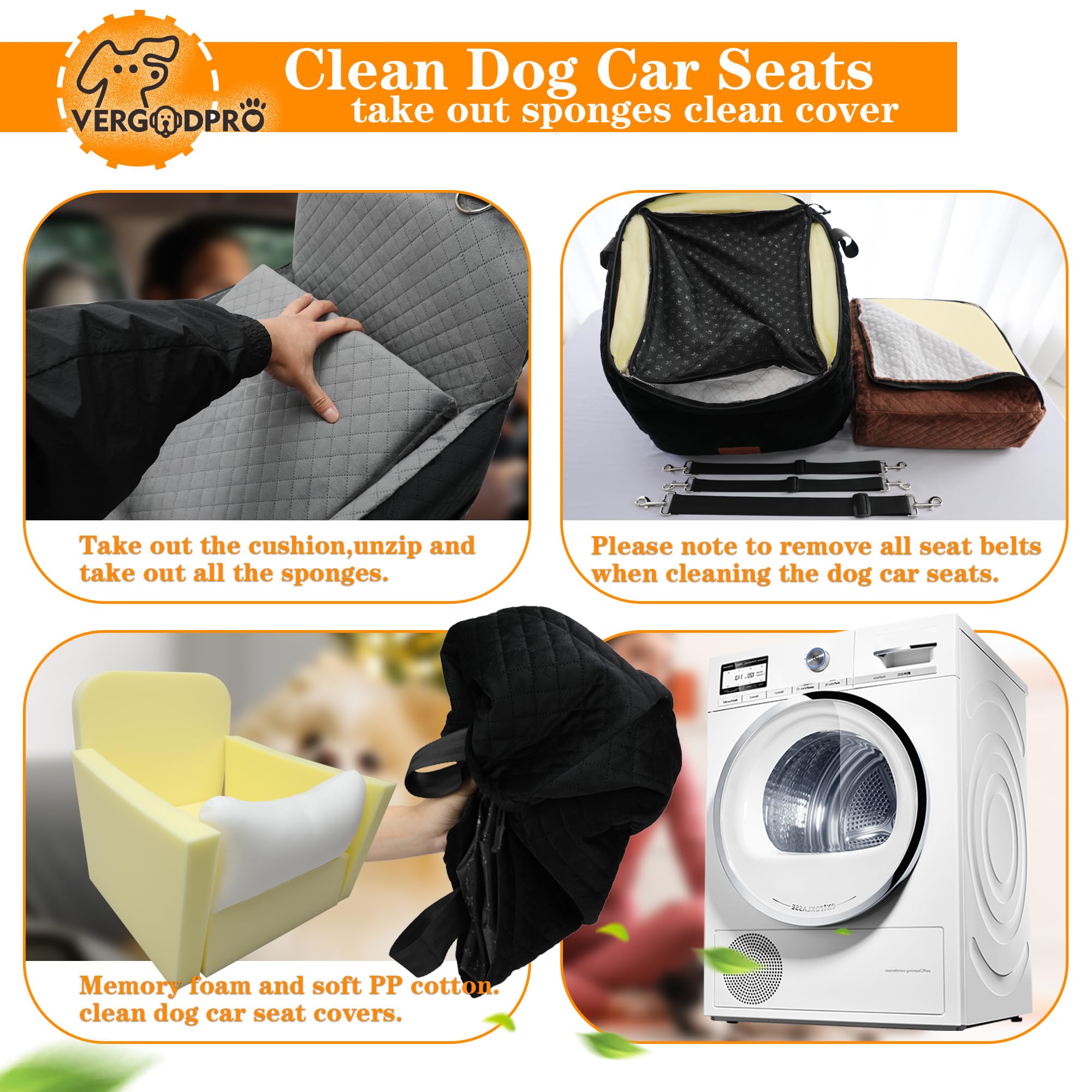 VERGODPRO tamaño ideal para perros pequeños y medianos en coche