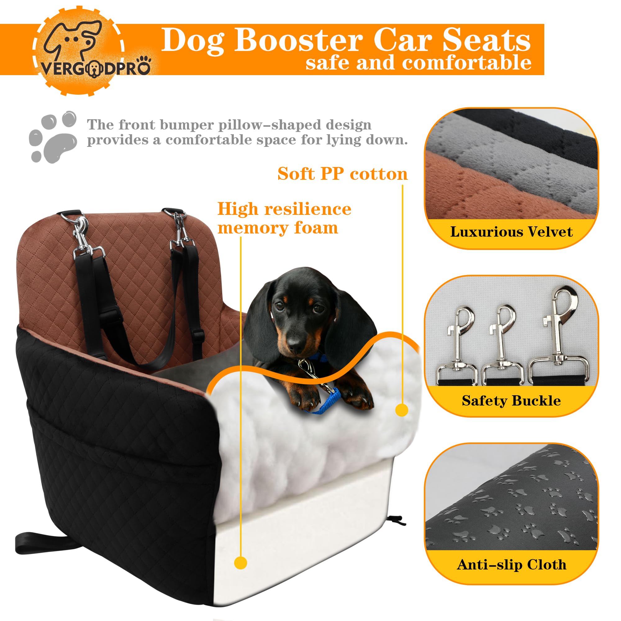 VERGODPRO uso multifuncional para perro: en coche, en casa y al aire libre