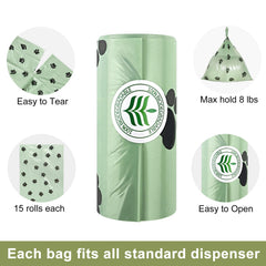 Verwohnt bolsas biodegradables para heces de perro, respetuosas con el medio ambiente.