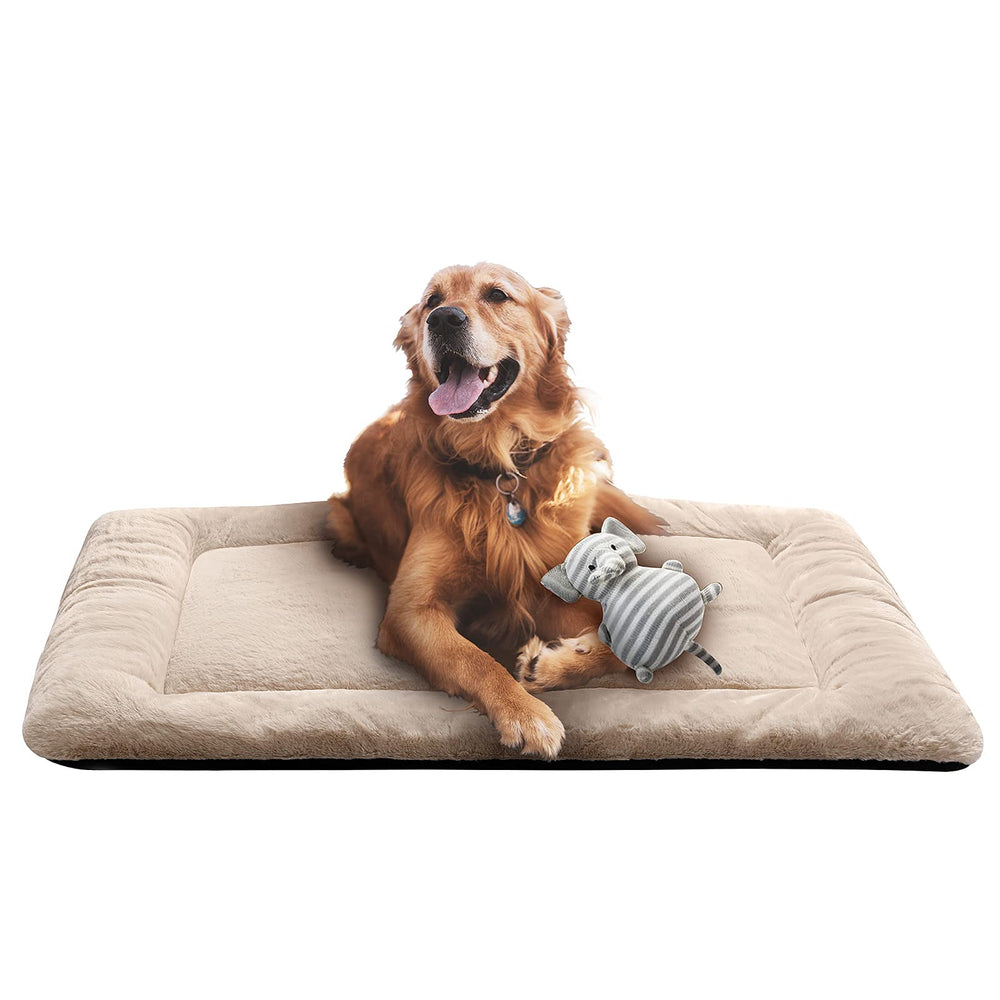 VERZEY cama jaula grande 42 crema, superficie ultra suave para descanso cómodo
