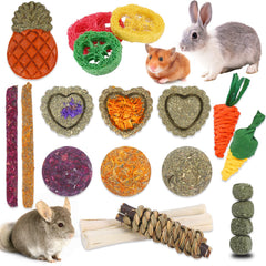 VESPRO juguetes-conejo variedad, fomenta la masticación natural y entretenimiento.