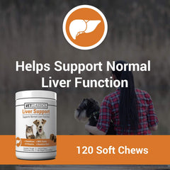 Vet Classics Liver Support para gatos, botella, opción cómoda para el cuidado diario.