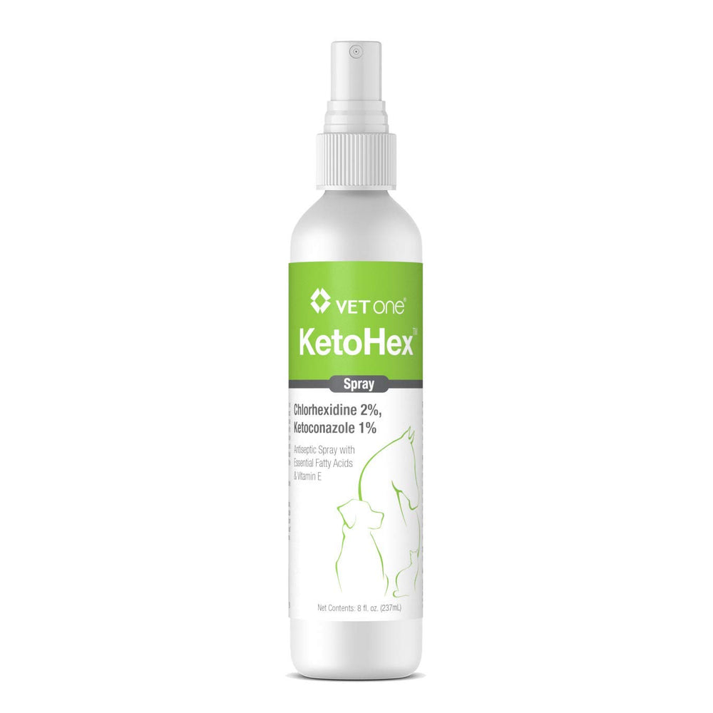 Vet One Ketohex Aerosol: botella de 8 onzas lista para uso veterinario diario