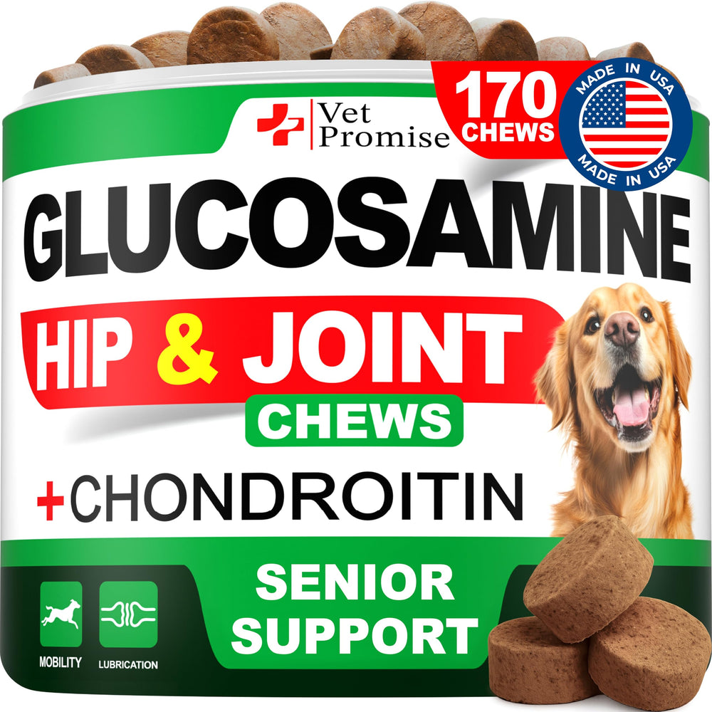 Vet Promise Glucosamina Avanzada para Perro, paquete del producto, movilidad mejorada