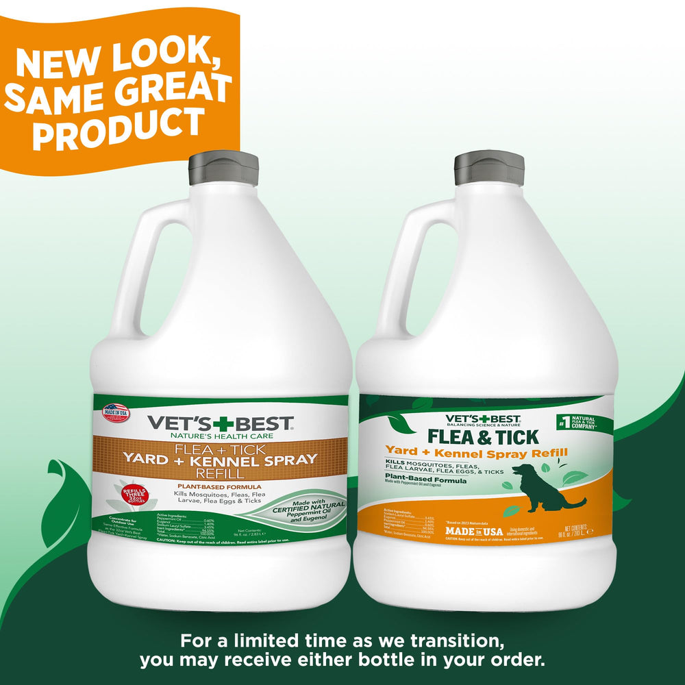 Aceites naturales de menta y eugenol en Vet's Best para control suave de plagas