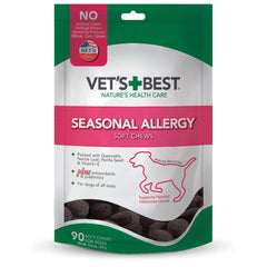 Vet's Best Alergias Estacionales, botella, apoyo a la piel del perro.