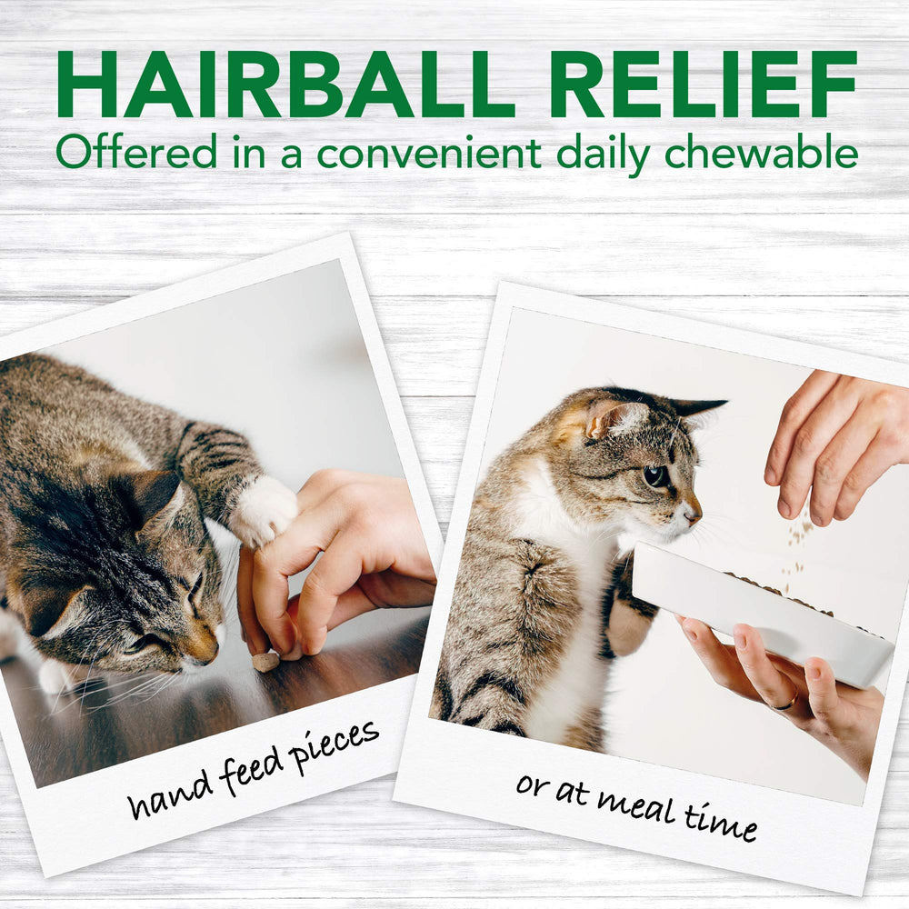 Vet's Best Cat Hairball Relief: ingredientes vegetales que apoyan la digestión natural.