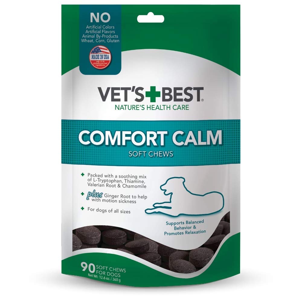 Vet’s Best Comfort Calm, bote de golosinas para perros que favorece la relajación.