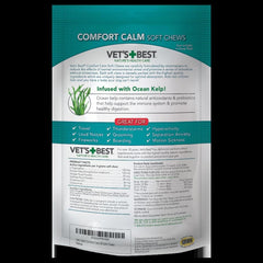 Primer plano de Vet’s Best Comfort Calm, golosinas para apoyar la calma diaria.
