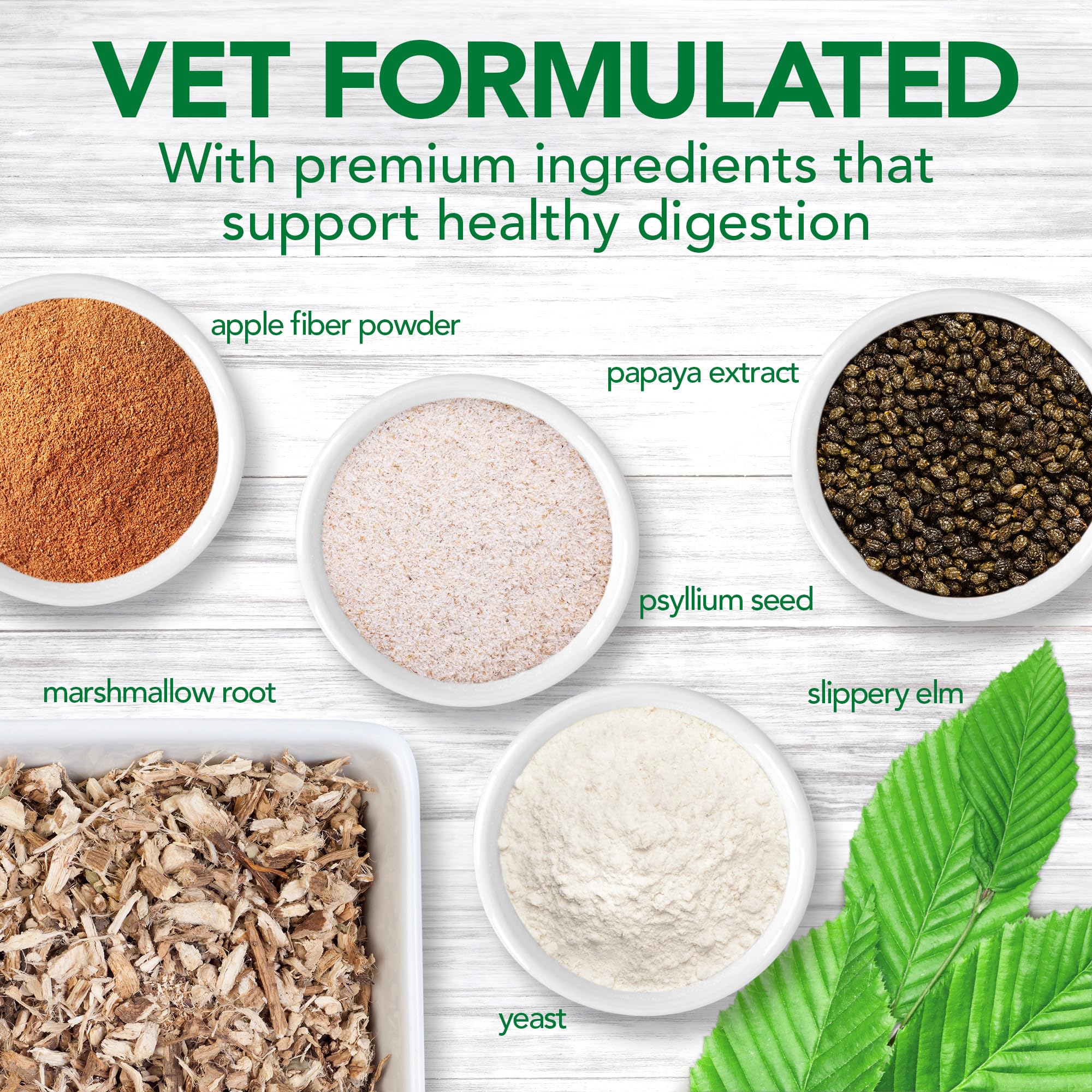 Vet's Best tabletas masticables sabor pollo apoyo digestivo continuo.
