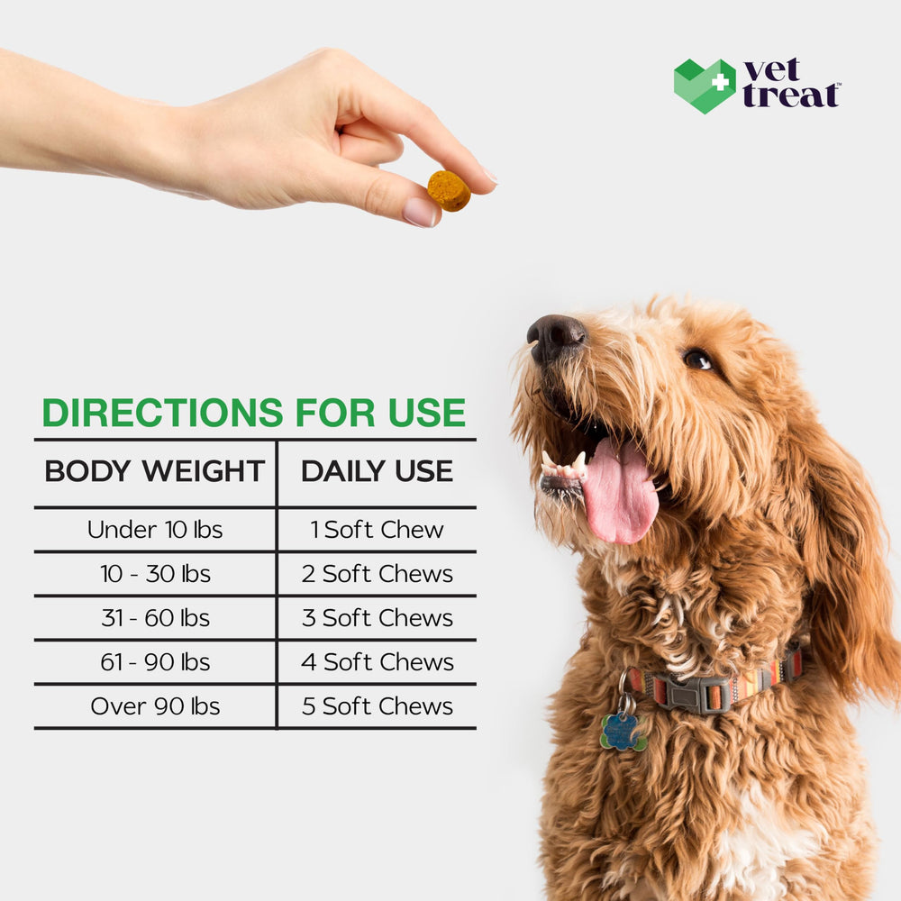 Vet Treat mejora la salud intestinal y equilibrio del perro.
