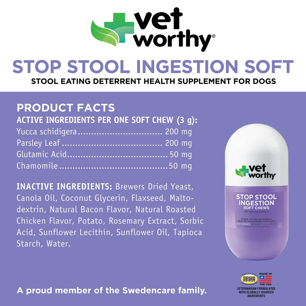 Vet Worthy Deterrente Coprofagia: ingredientes clave visibles para el bienestar del perro