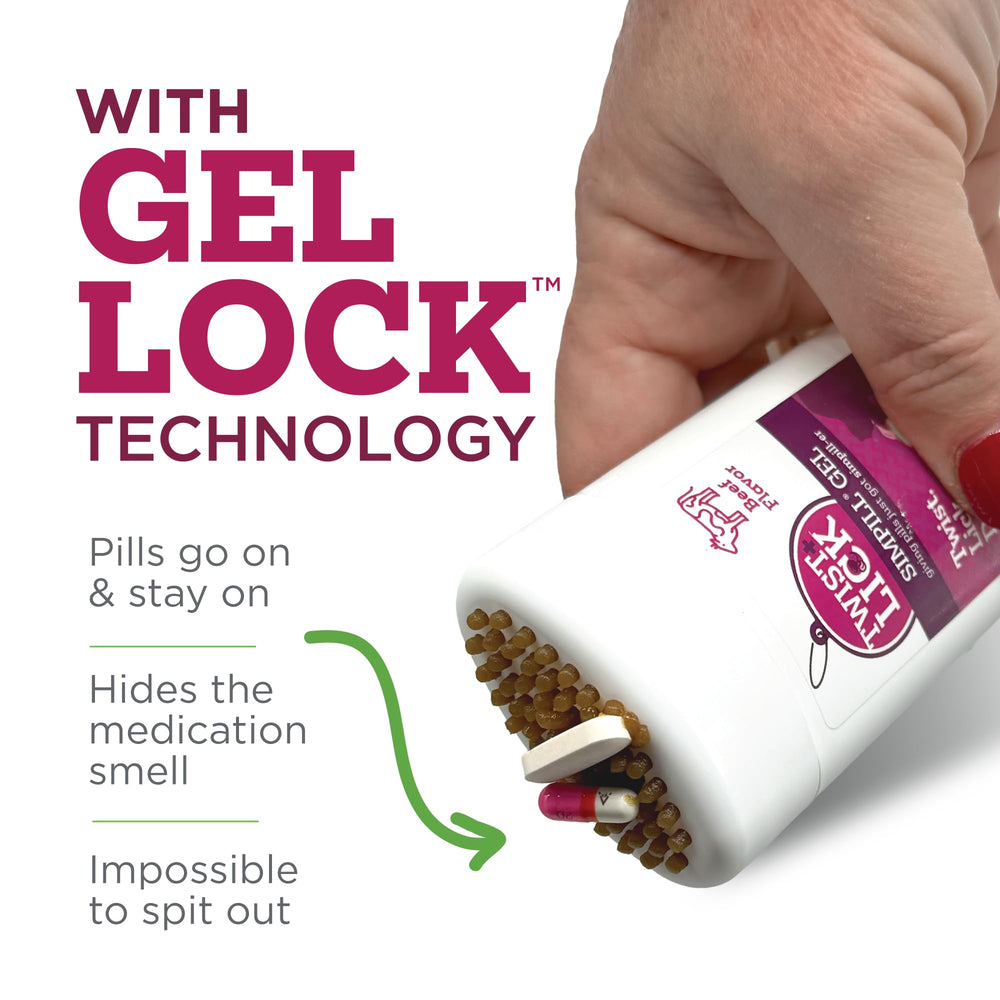 Vetality Twist + Lick SimPill, sabor a pollo para enmascarar olores y facilitar la toma.