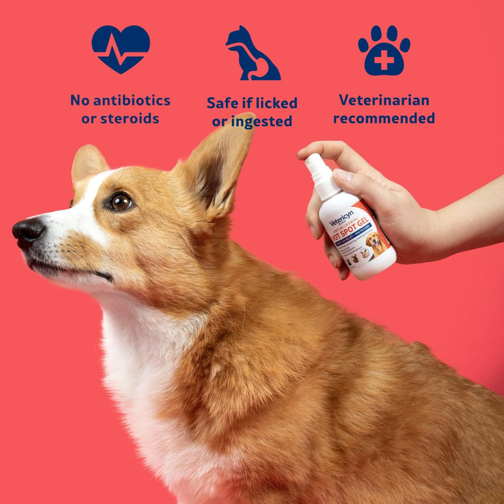 Vetericyn Plus Gel para mascotas, aplicación en pulverizador suave, facilita el cuidado diario.