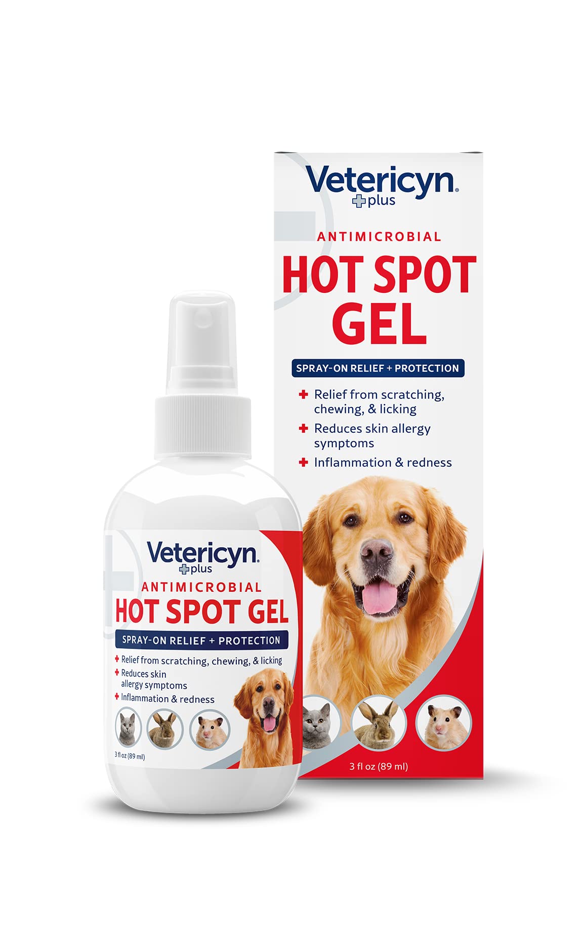 Vetericyn Plus Gel para perros, aplicación en zona irritada, ayuda a calmar picor y enrojecimiento.