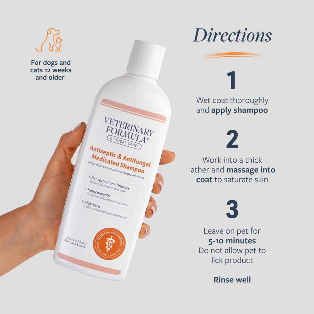 Veterinary Formula Clinical Care champú: paquete de dos, ahorro para cuidado continuo de la piel.