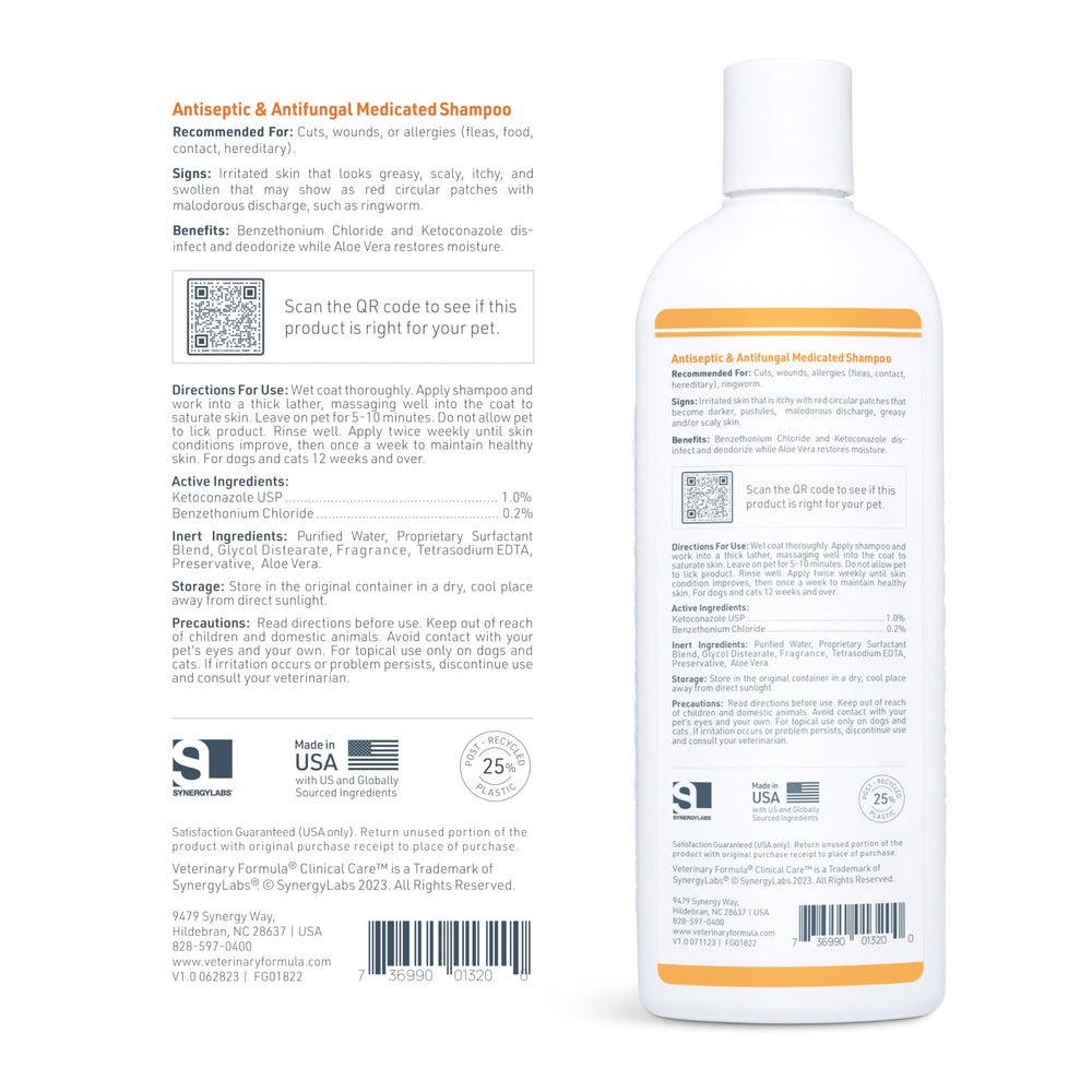 Veterinary Formula Clinical Care champú para piel sensible, mejora la barrera cutánea con uso regular
