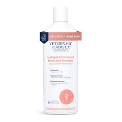 Champú Veterinary Formula Clinical Care para zonas irritadas alivia rápidamente el picor
