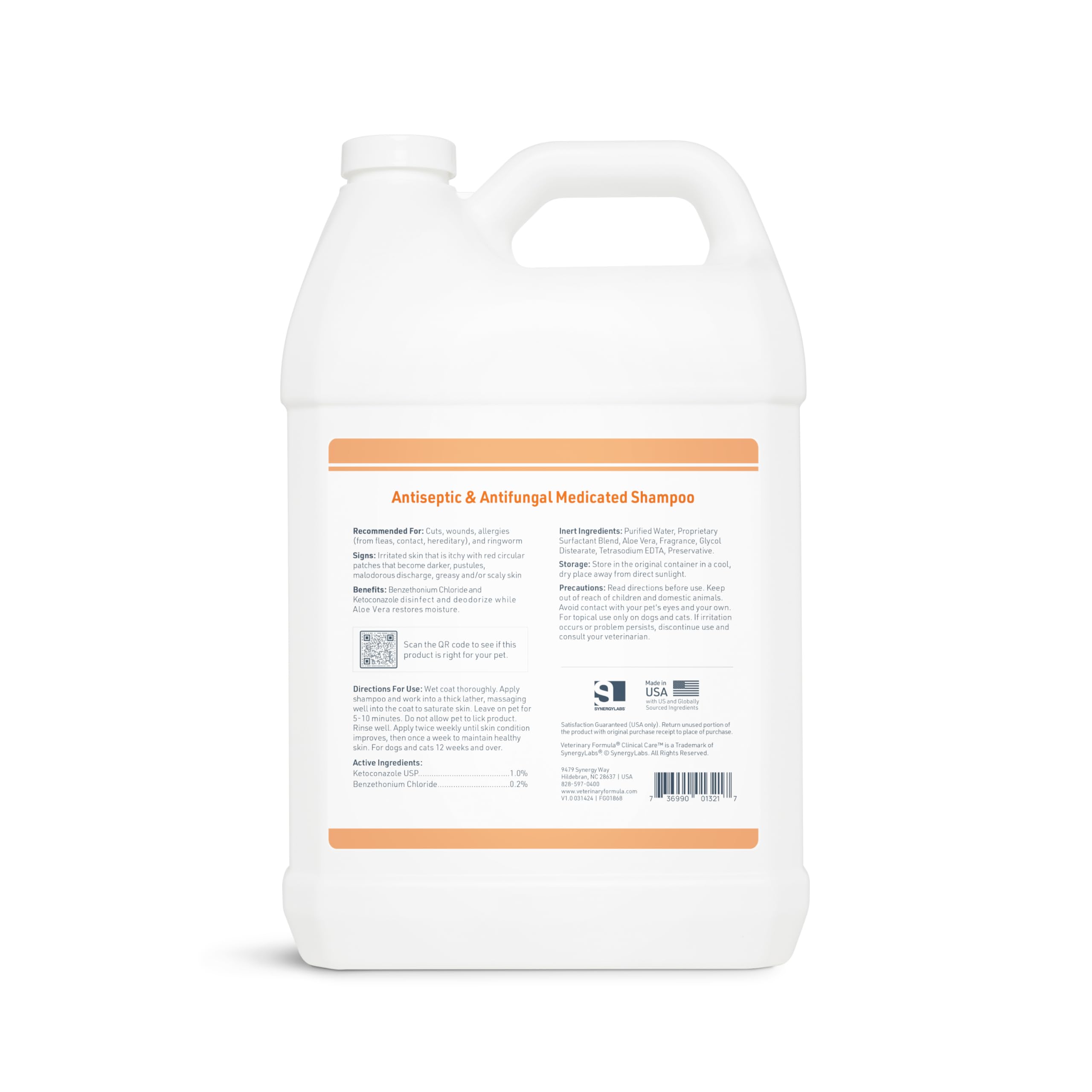 Uso doméstico seguro, sin parabenos ni colorantes, con Veterinary Formula Clinical Care.