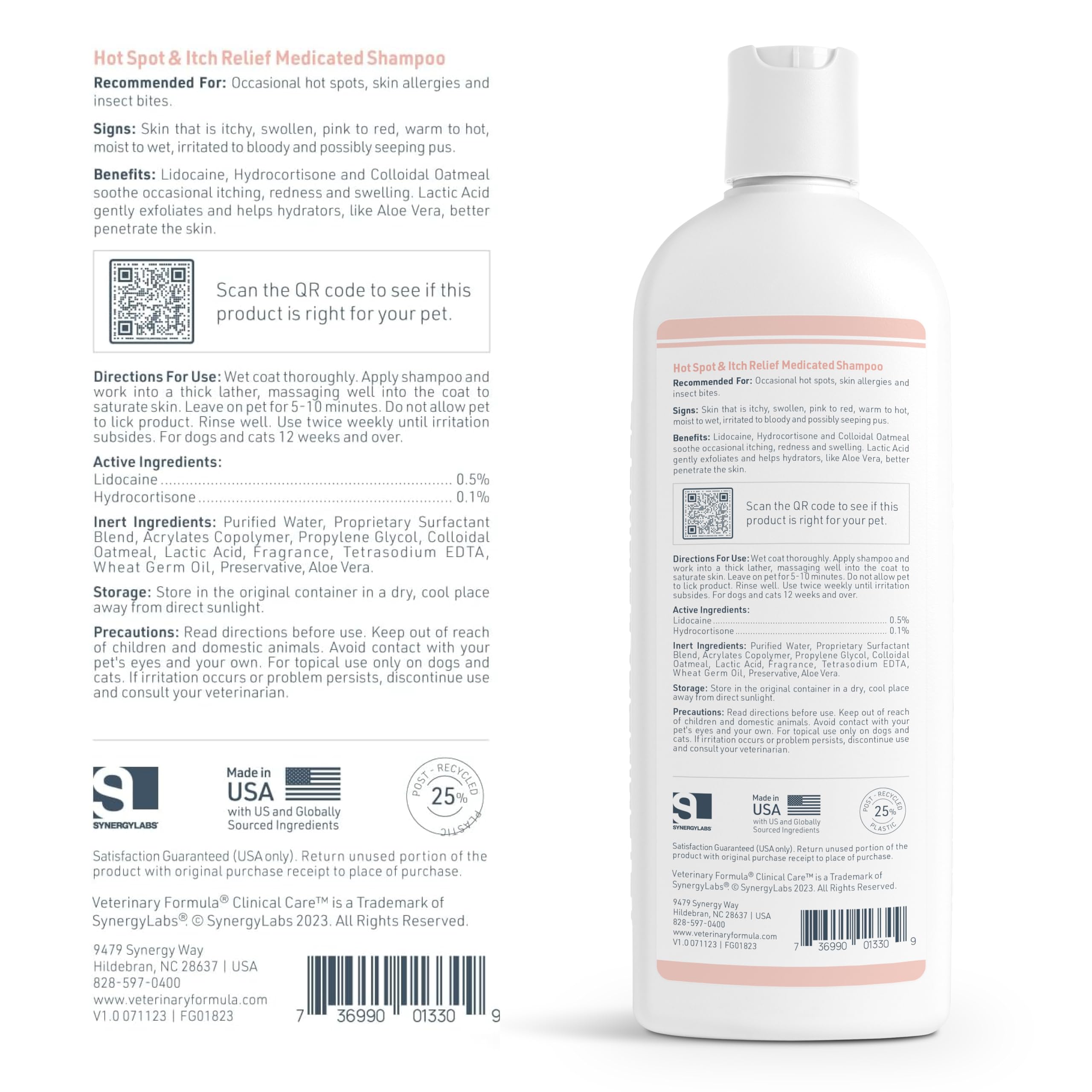 Uso entre lavados con spray recomendado para soporte continuo