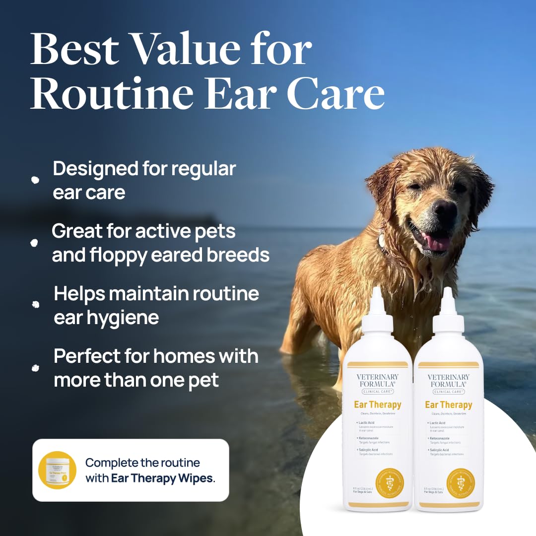 Solución suave para oídos de mascotas por Veterinary Formula.