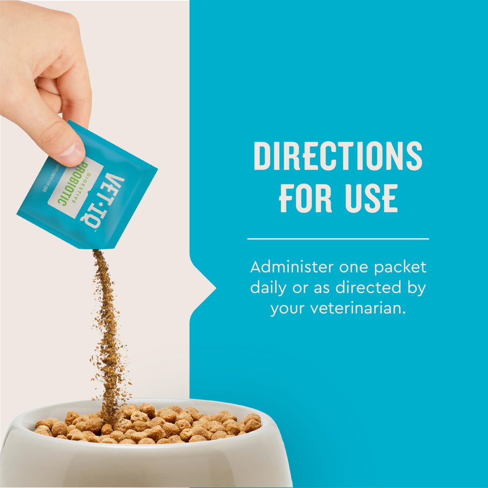VetIQ probiótico para gatos, dosis diaria premedida, conveniencia diaria.