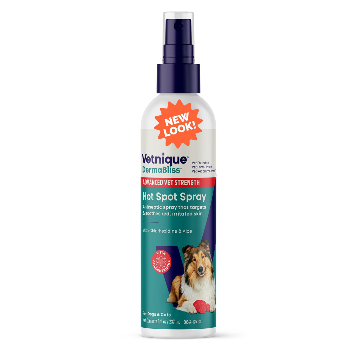 Dermabliss de Vetnique: botella spray para hotspots de perros.