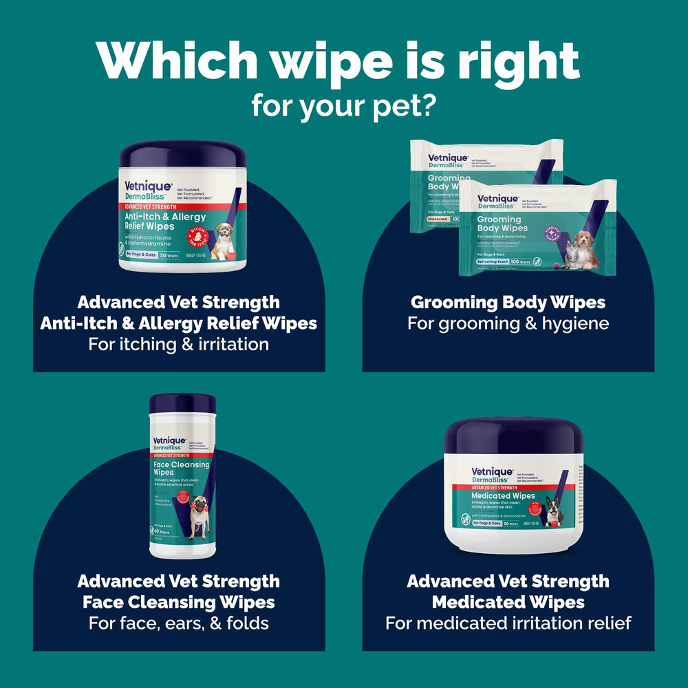 Dermabliss de Vetnique: control de olor y limpieza para mascotas.