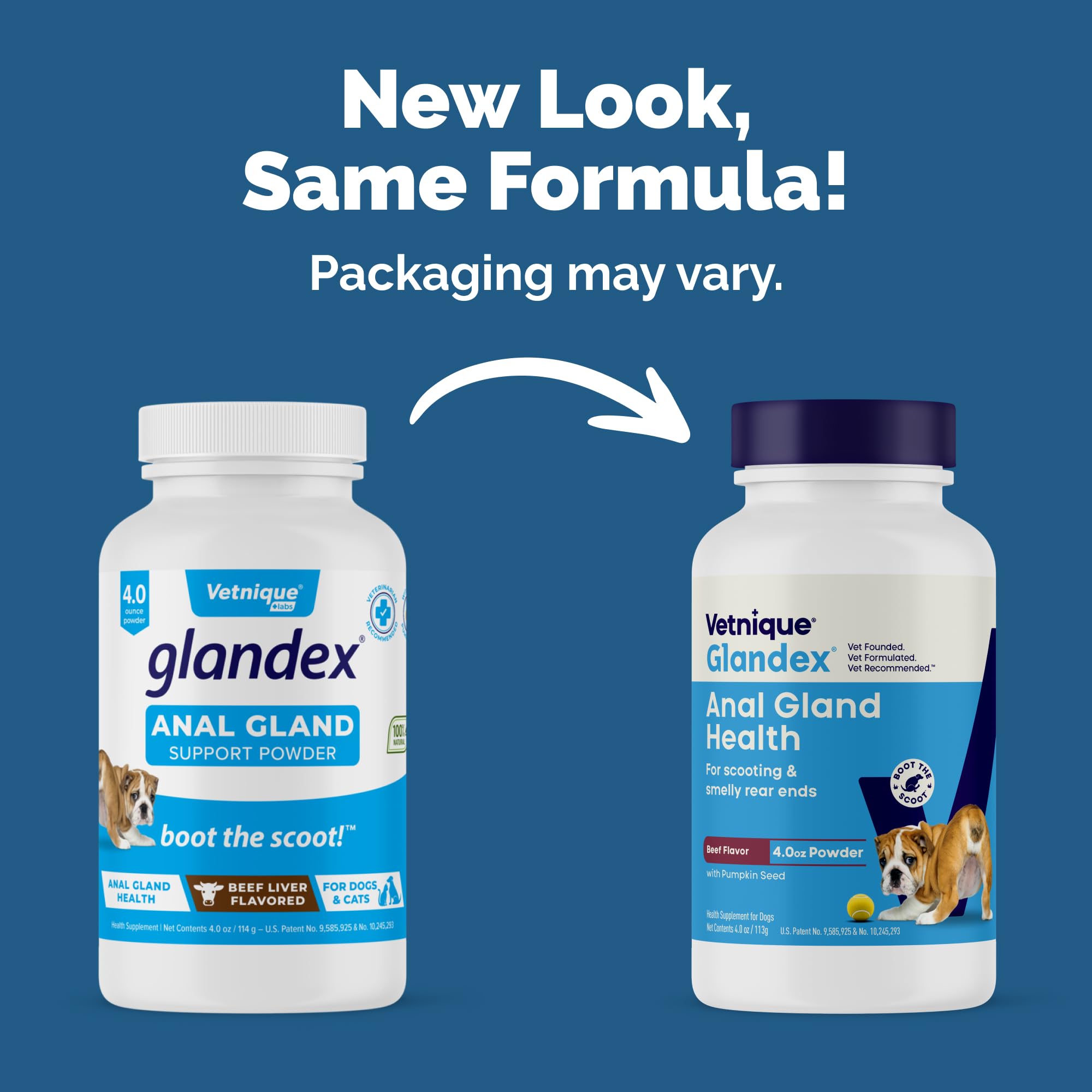 Glandex en envase recomendado por veterinarios para glándulas anales saludables