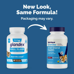 Glandex en envase recomendado por veterinarios para glándulas anales saludables