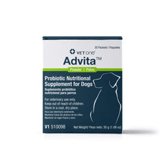 Vet One Advita en botella, suplemento probiótico para perros, apoyo digestivo diario.