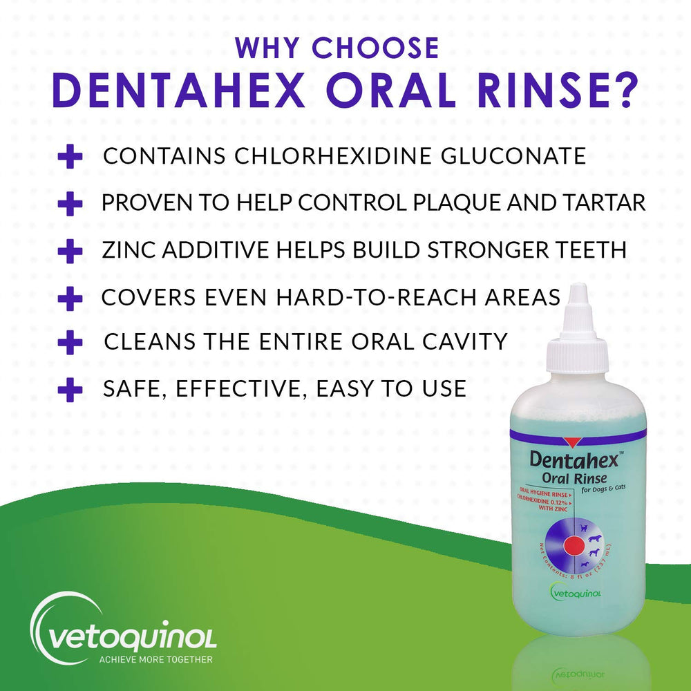 Dentahex para boca fresca en mascotas, aroma agradable