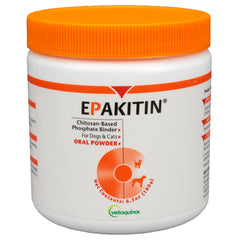 Frasco de Vetoquinol Epakitin de 180 g, facilita la administración diaria.