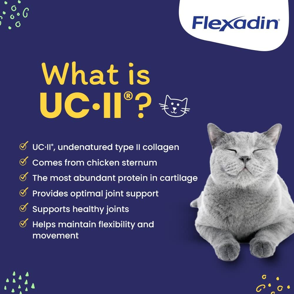 Vetoquinol Flexadin Cat UC-II ingrediente clave para el soporte articular